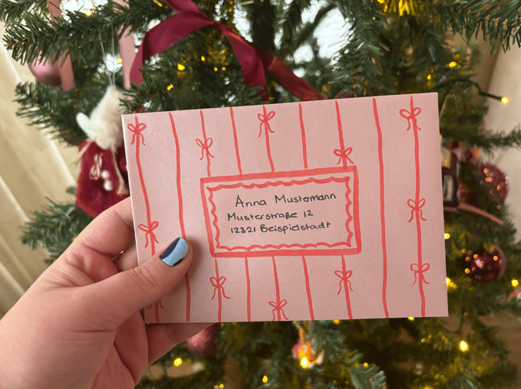 Weihnachtsmotiv auf Umschlag