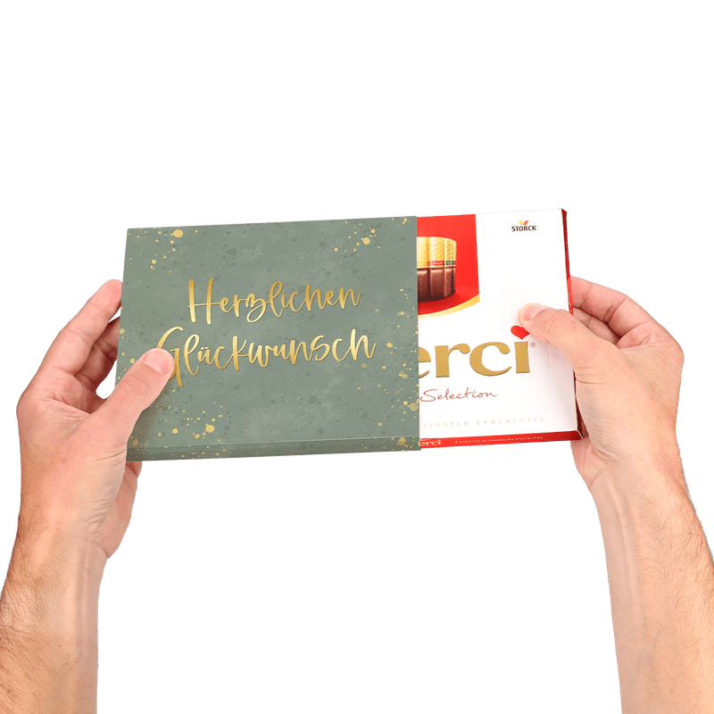 Personalisierte Merci Schokolade 250g