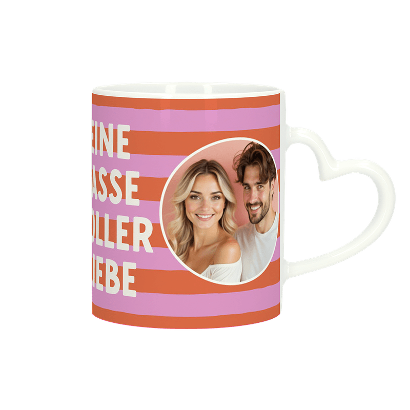 Valentinstag Tasse mit Herzhenkel
