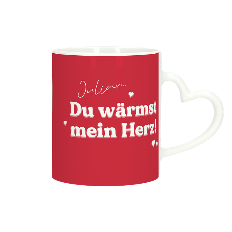 Valentinstag Tasse mit Herzhenkel