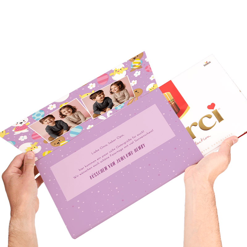 Personalisierte Merci Ostern 400g