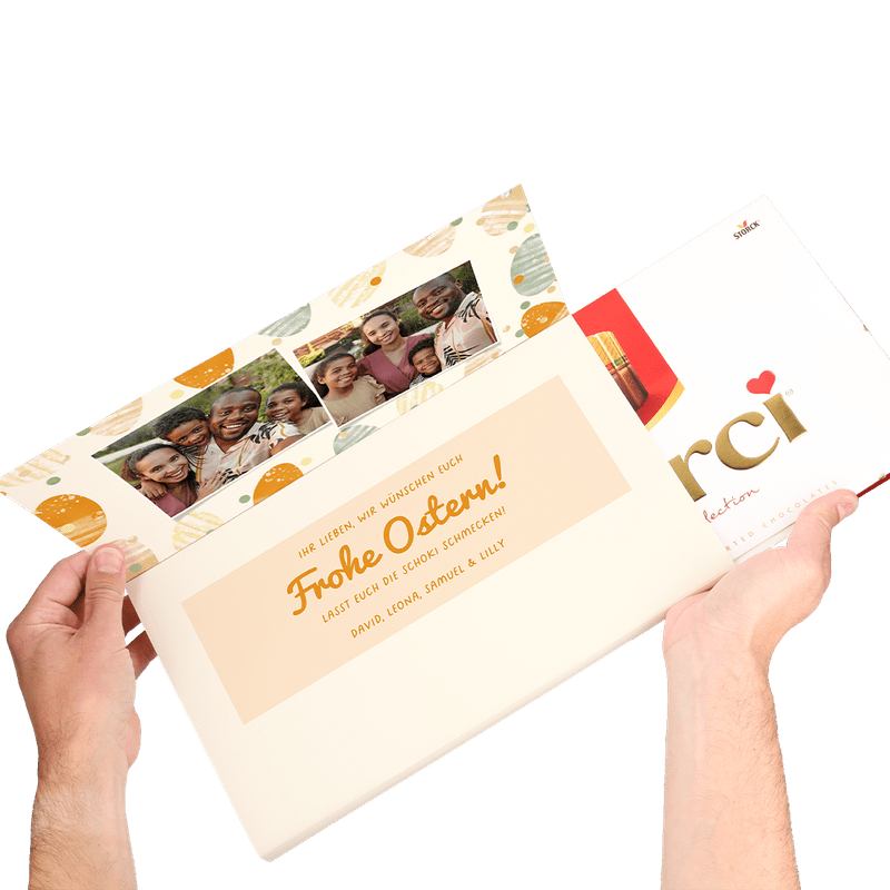 Personalisierte Merci Ostern 400g