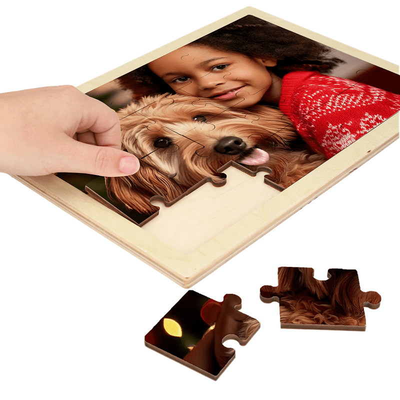 Holzpuzzle (Hochformat, 24 Teile)