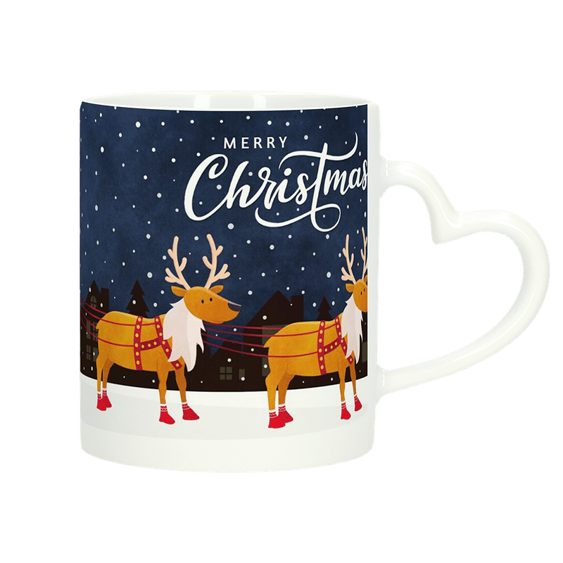 Tasse mit herzförmigem Henkel (Weihnachten)