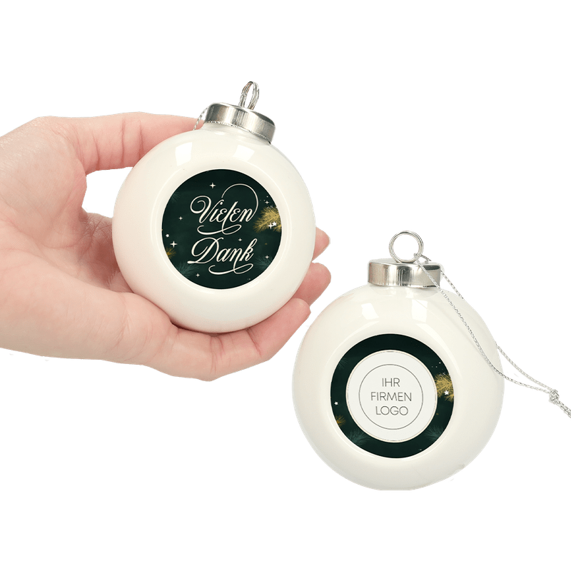 Weihnachtskugeln mit Logo