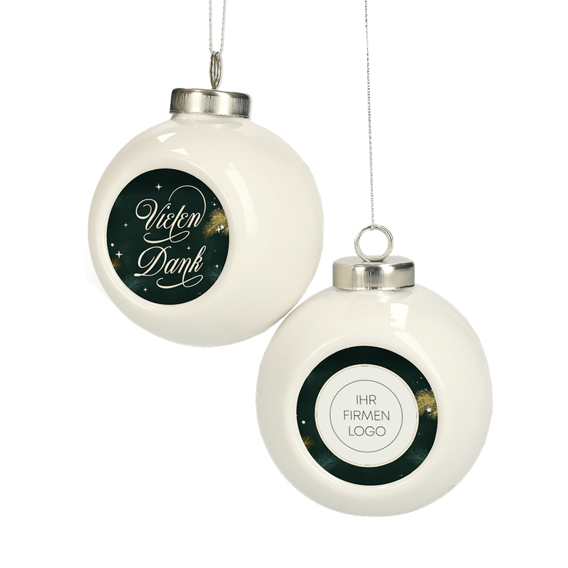 Weihnachtskugeln mit Logo