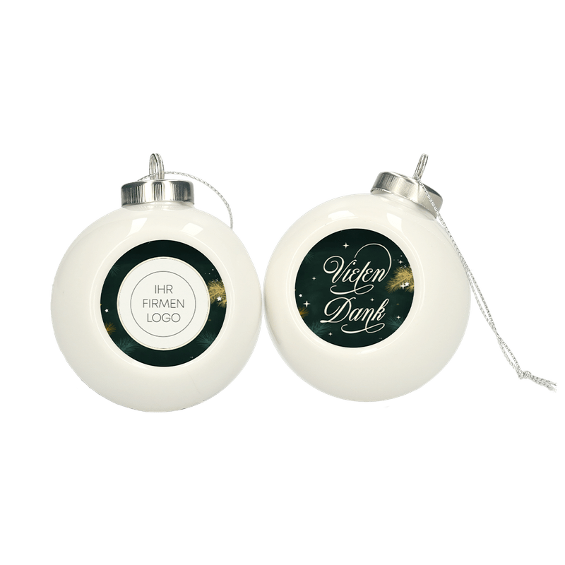 Weihnachtskugeln mit Logo