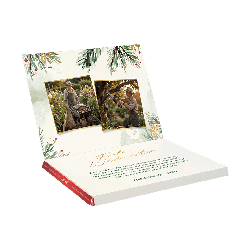 Weihnachts-Merci mit Logo (250g)