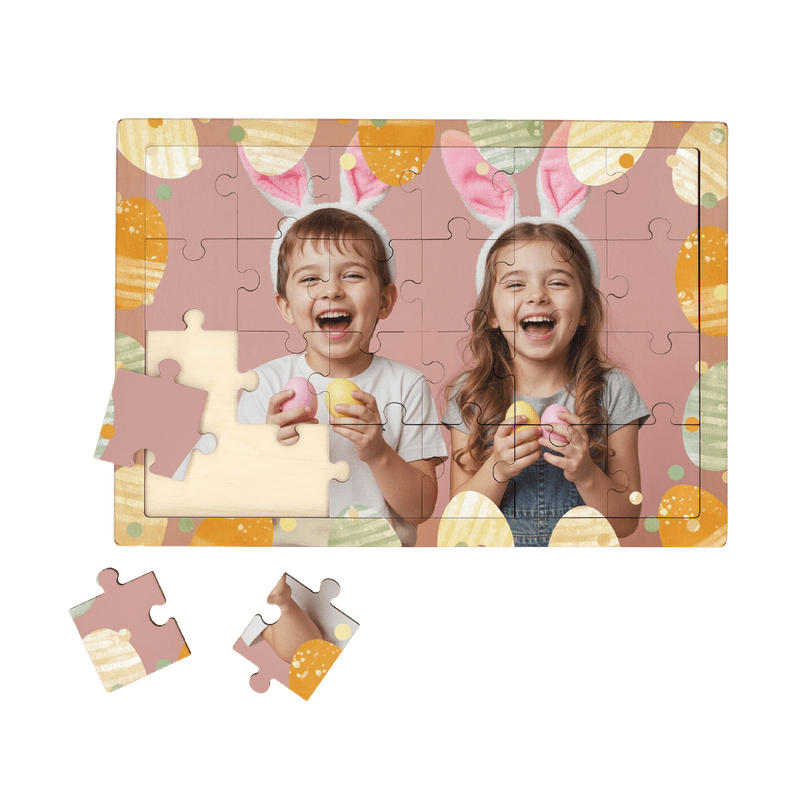 Osterpuzzle Holz (Querformat, 24 Teile)