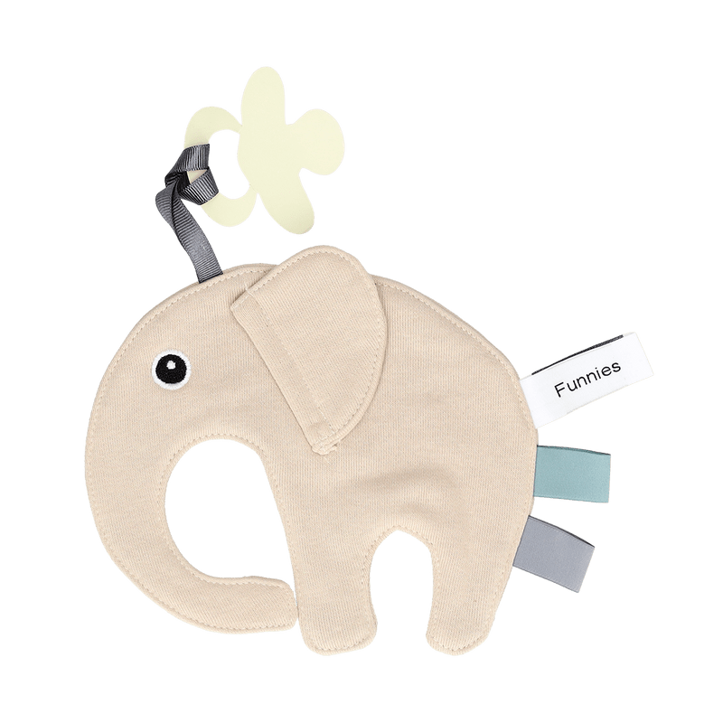 Schnulltertuch Elefant beige