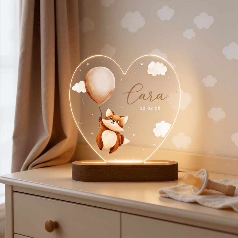 Personalisierte Lampe mit Namen (Herz)