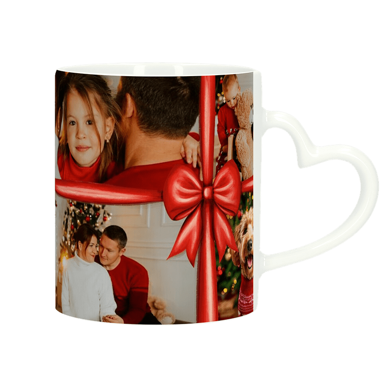 Tasse mit herzförmigem Henkel (Weihnachten)