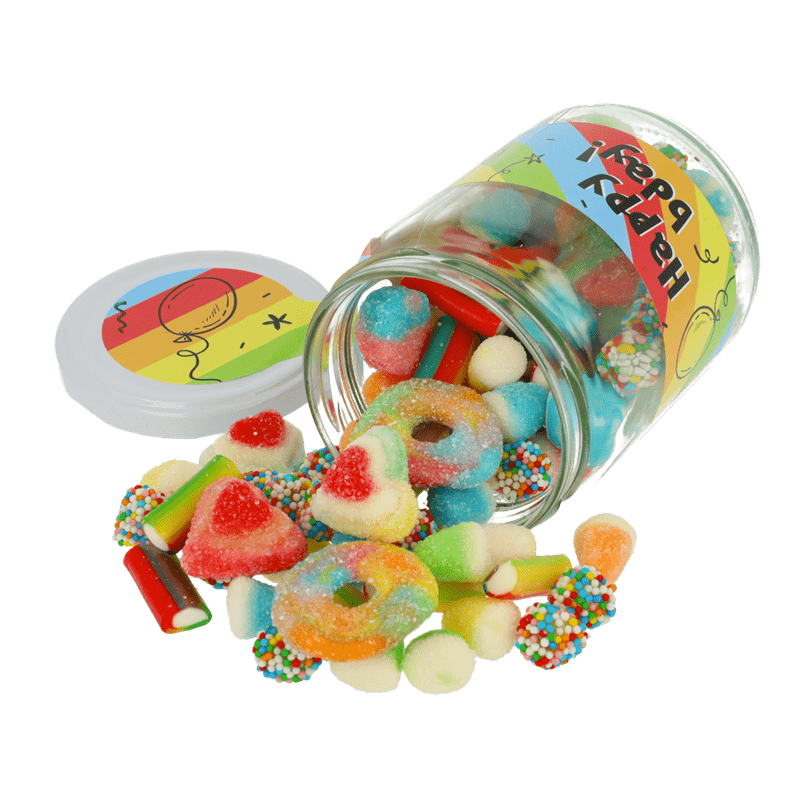 Süßigkeitenglas ‘Happy Bday’