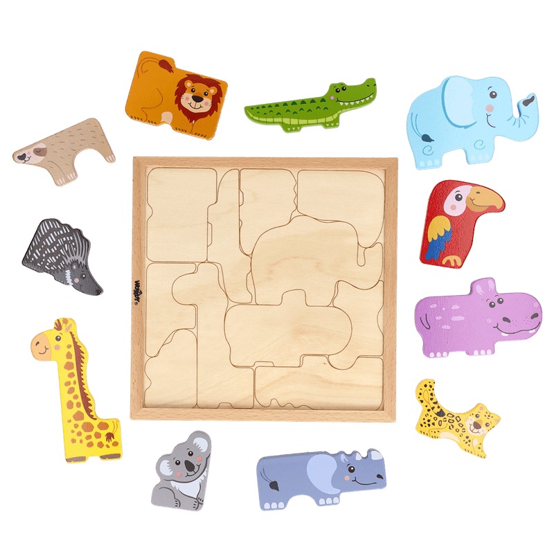 Holzpuzzle Tiere