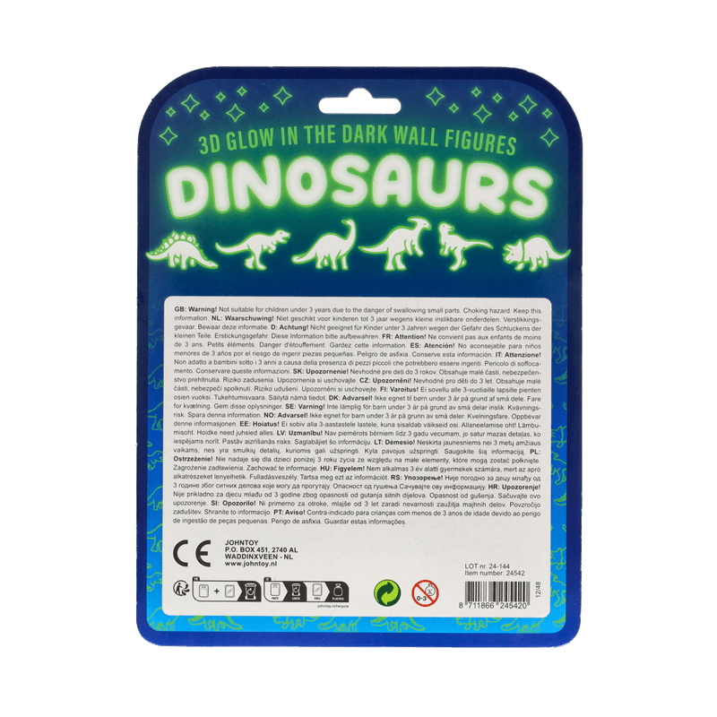 Glow in the Dark Dino 3D-Figuren