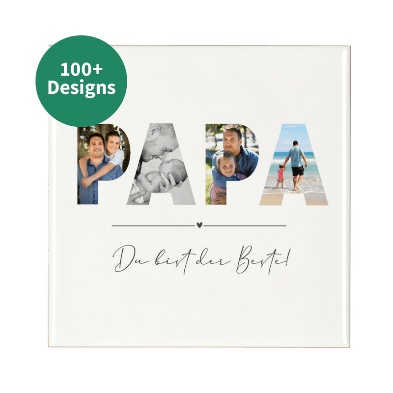 Personalisierte Fotofliese Vatertag