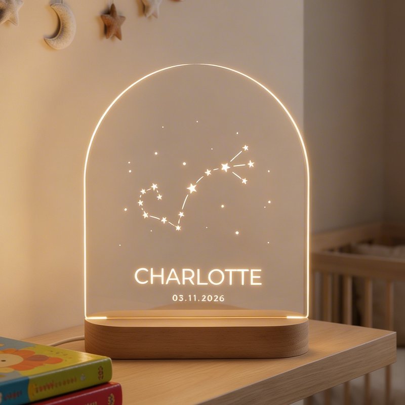 Personalisierte Lampe Sternzeichen (Bogen)