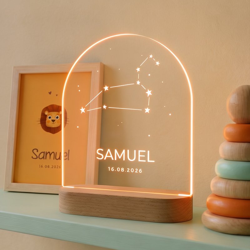 Personalisierte Lampe Sternzeichen (Bogen)