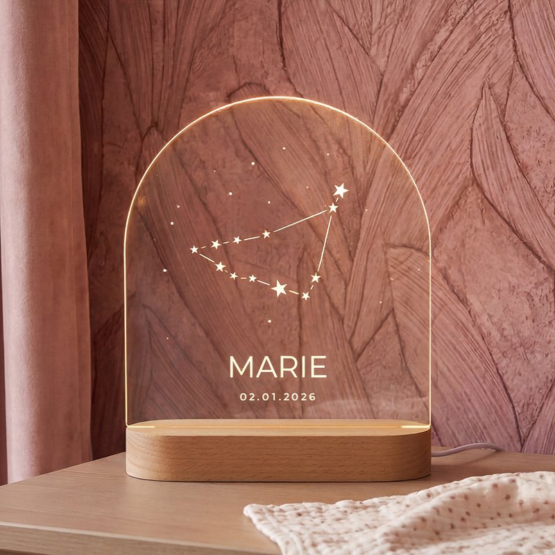 Personalisierte Lampe Sternzeichen (Bogen)