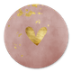 Herz Tupfen gold Aquarell altrosa M