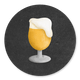 Bierglas auf Kreidehintergrund M