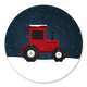 Traktor rot Schnee dunkel