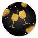 Weingläser gold auf schwarz