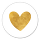 Herz mattgold auf weiß