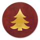 Goldbaum auf rot I