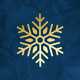 Schneekristall gold auf blau RO