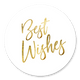 Best Wishes gold auf weiss