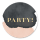 Gouden Party Waterverf Zwart Roze