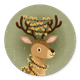 Hirsch mit Lichterkette