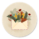 Briefumschlag mit Blumen