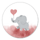 Elefant Herzballon rosa