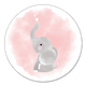 Elefant Aquarell rosa