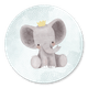 Elefant Kroenchen blau