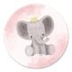 Elefant Kroenchen rosa