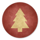 Weihnachtsbaum gold auf weinrot