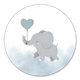 Elefant Herzballon blau