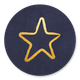 Stern gold Outline blau