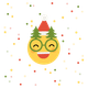 Emoji Weihnachtsbrille M