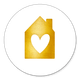 Goldenes Haus mit Herz