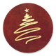 Weihnachtsbaum Pinsel gold-rot I