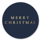Merry Christmas gold-dunkelblau I