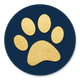 Pfote gold-blau