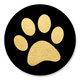 Pfote gold-schwarz