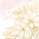 Goldlook Blumen rosa Aquarell M
