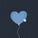 Herzluftballon blau RO