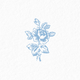 Englische Rose hellblau RO